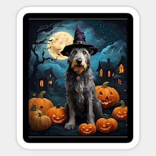 Aesthetic Halloween Irish Wolfhound Dog Witch Pumpkin Horror Nights Custom Sticker